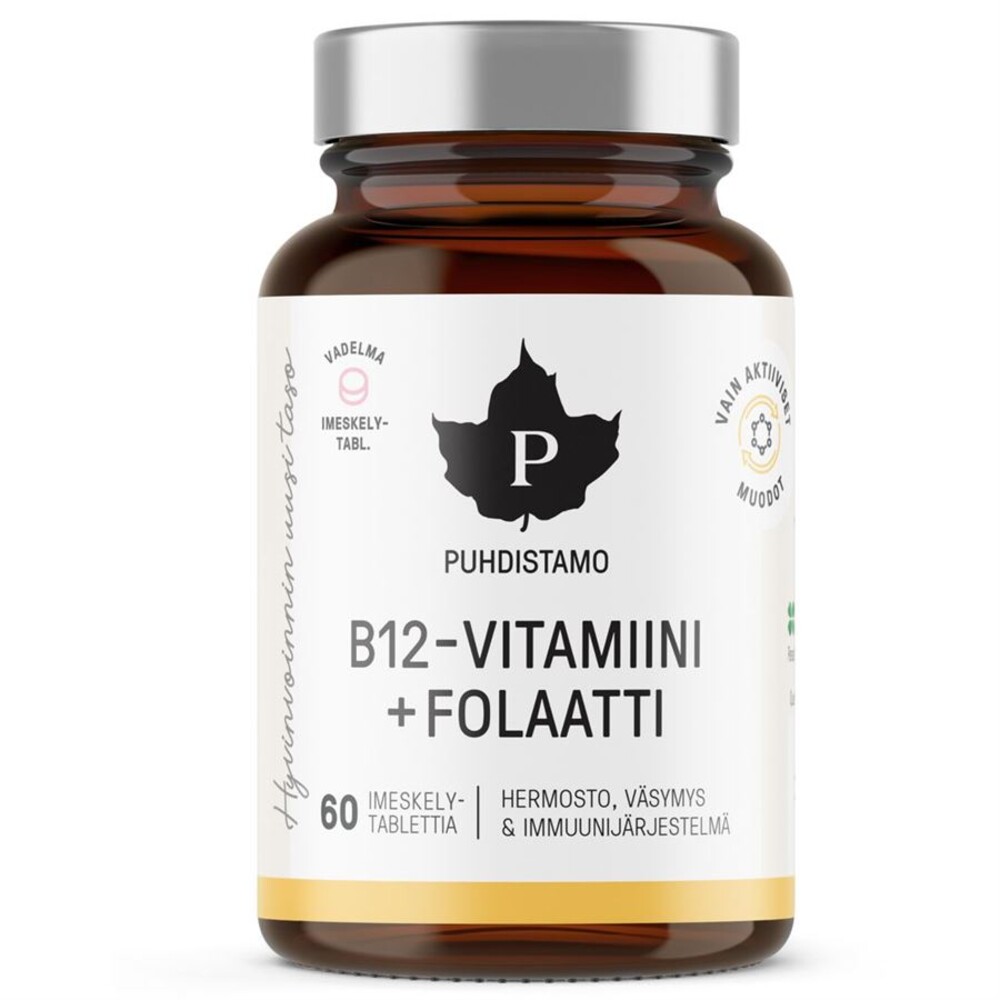 Vitamin B12 Folate 60 pastilek malina (Vitamín B12 s folátem Quatrefolic®) SK