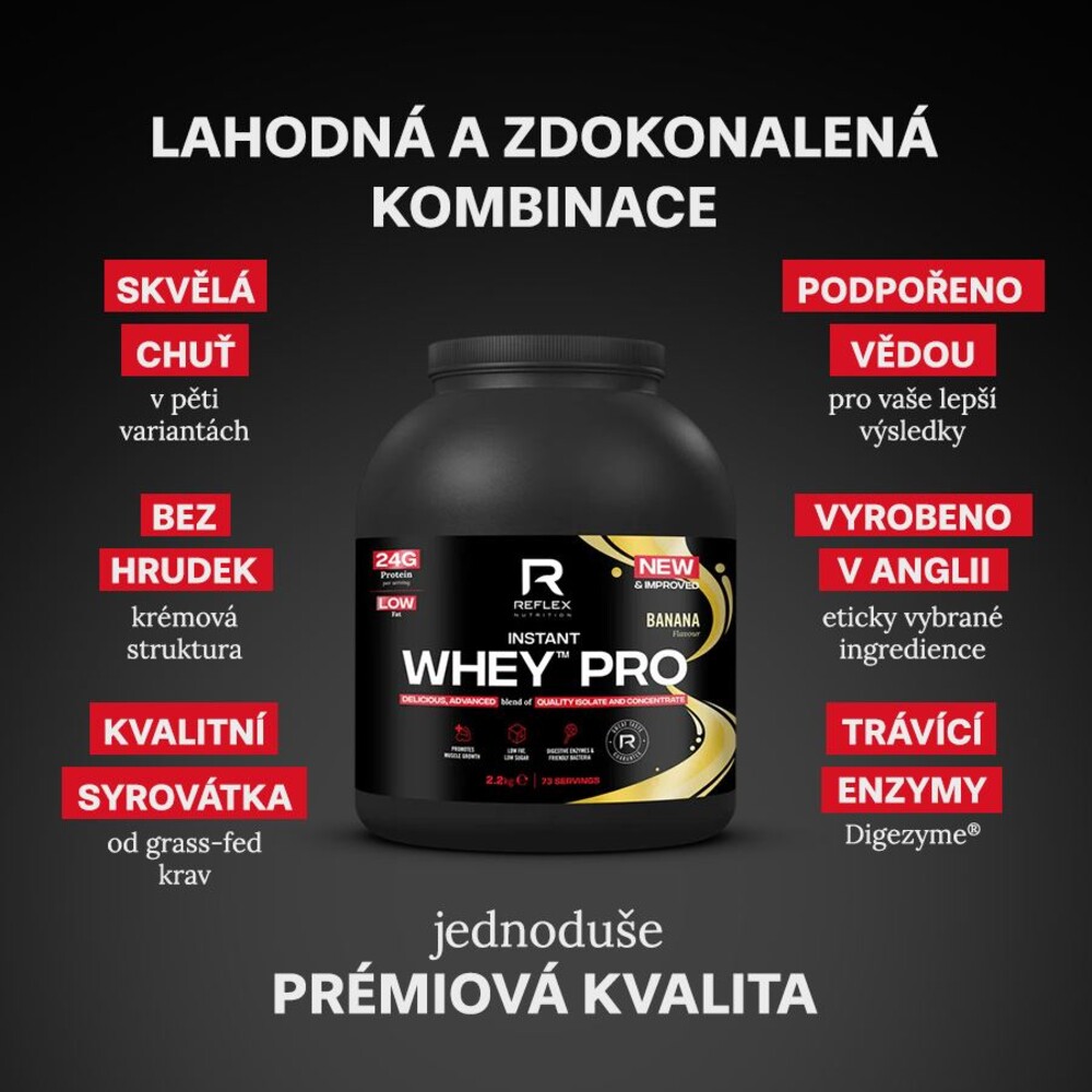 Instant Whey PRO 2,2kg + Magnesium 90 kapslí ZDARMA