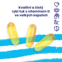 Omega 3 30 kapslí (550mg DHA, 275mg EPA and Vitamin D 400IU) původ Aljaška