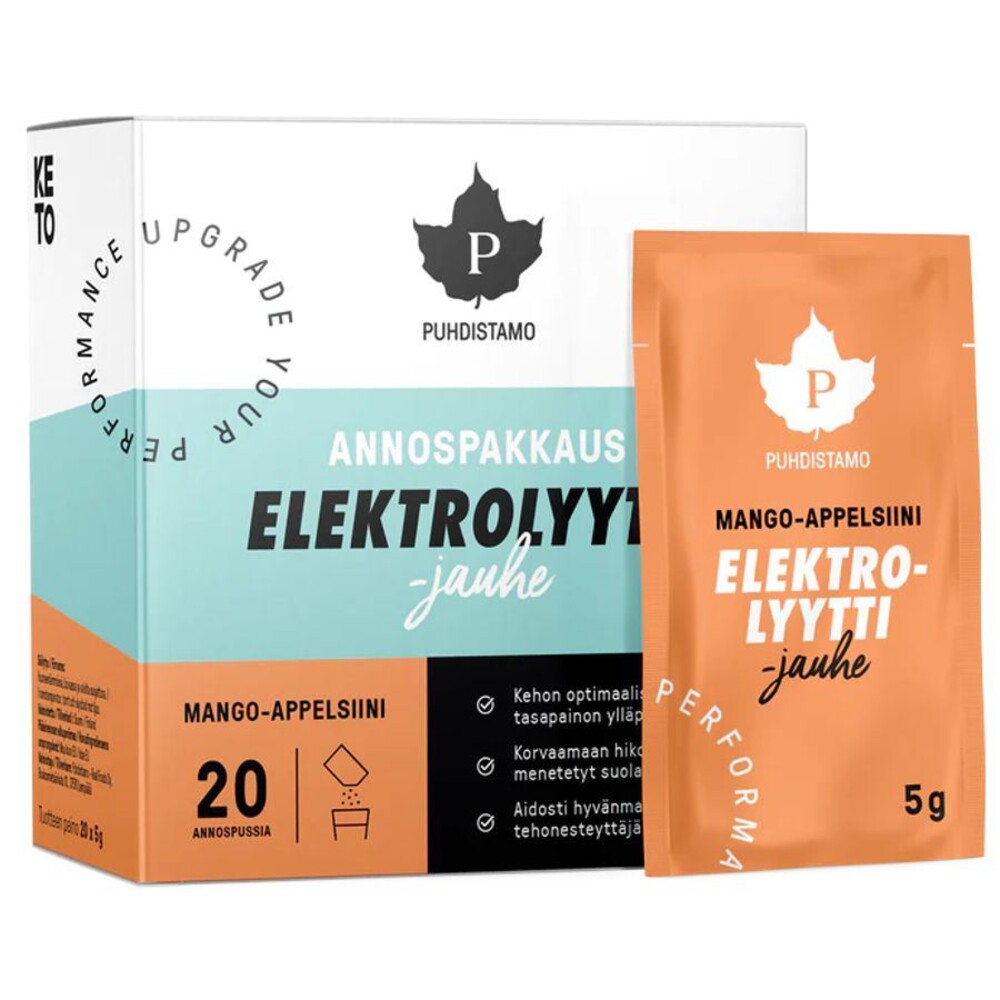 Electrolyte Powder 20x5g mango orange + láhev 500ml ZDARMA